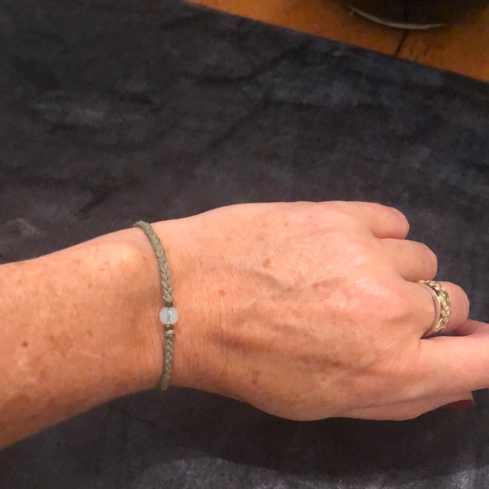 Pura Vida Gray Braided Adjustable Bracelet